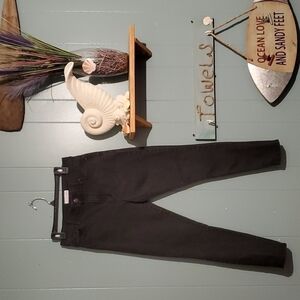 LOFT High Waist Black Skinny Ankle Jeans